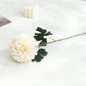 MSH Crisantemo Artificiale a Stelo Singolo con Globi Spinosi, Colore Viola Scuro - Product Image 2