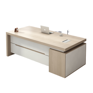 Eenvoudige moderne Single-Person Office Desk met Boss Chair Finance Desk voor Supervisor Manager Executive Wood Desk - Product Image 6