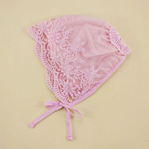 Chapéu de Bebê Menina Estilo Princesa com Renda Simples, Branco Creme, Estilo Corte, para Fotografia, Novo, Europeu Retrô, Primavera Verão - Product Image 2