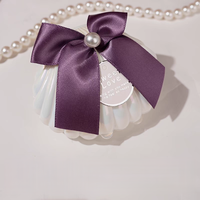 Boîte-cadeau de ruban en forme de coquille de perle de chocolat élégante personnalisée pour cadeaux de faveur de fête de mariage souvenirs de stockage de bonbons pour les invités