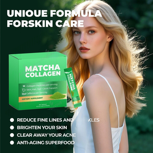 Poudre de collagène MATCHA Aeglewell, poudre de peptides de protéines multi-collagènes, acide hyaluronique, supplément de vitamine C, beauté de la peau et des <span class=keywords><strong>cheveux</strong></span> - Product Image 5