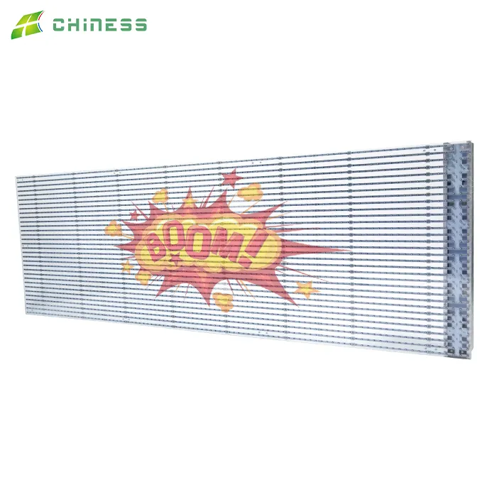 CNS-P10L Film Transparent Led Display Integrated-IC LED technology high refresh rate self-adhesive transparent video wall panels