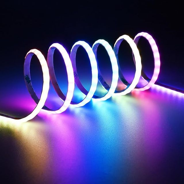 RGB 480leds/M 12V/24V COB Led Light Strip Colorful Strip Lights Flexible LED Tape Light 5mm for TV Bedroom Party DIY Decoration