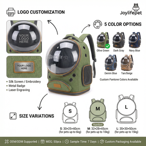 Mochila Para Gatos New Fashion Eco-friendly Nylon <b>Large</b> <b>Capacity</b> Breathable Panoramic Space Capsule Pet <b>Backpack</b> for Dogs 10kg - Product Image 6