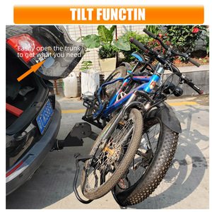Utdoor-Plataforma de acero plegable de 150 libras, soporte universal de enganche para coche y SUV, portaequipajes <span class=keywords><strong>trasero</strong></span> para bicicleta - Product Image 5