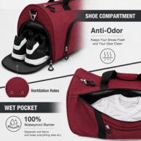 Sac de sport et de voyage multifonctionnel, grande capacité, respirant, imperméable, avec bandoulière réglable