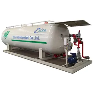 CLW 5m3 LPG Filling Plant, 20m3, 40m3 LPG Skid Station LPG Gas Station with Double Nozzle Dispenser for Nigeria