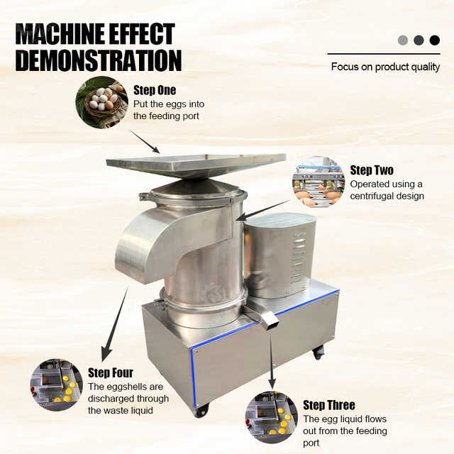 Commercial Egg Separator Automatic Egg Separator Machine High Purity Eggshell and Liquid Separation for Egg Liquid Production