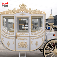 Calèche royale électrique personnalisable avec peinture sur mesure pour manoirs, sites touristiques, location de mariage et véhicules de divertissement touristique