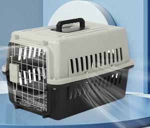 Trasportino per Animali Domestici Approvato dalle Compagnie Aeree, Grande Gabbia Portatile in Plastica con Ruote per Cani e Gatti, Consegna Rapida - Product Image 4