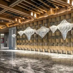 Candelabro de piña de diseño danés moderno de círculo grande, techo de lujo para vestíbulo de hotel, ingeniería de Villa - Product Image 3