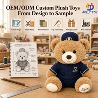 OEM ODM Personnalisé Ours en peluche 28 cm en coton PP, design shaggy, vente en gros d'usine, jouet en peluche de marque pour souvenir