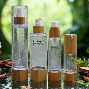 Confezione Cosmetica Biodegradabile in Bambù Tubo Airless di Lusso per Olio Corpo Flacone <span class=keywords><strong>Spray</strong></span> Nebulizzatore - Product Image 3