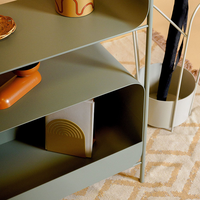 Bony Shelf Unit Table console en métal incurvé inspiré des bonbons et chariot de bar, fait à la main