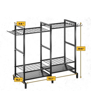 Support organisateur d'outils <span class=keywords><strong>de</strong></span> jardin en métal personnalisé support <span class=keywords><strong>de</strong></span> rangement d'outils <span class=keywords><strong>de</strong></span> jardin roulant d'angle avec roues - Product Image 2