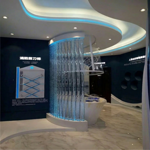 Customizable Round RGB LED Acrylic Water Bubble Wall Design Cover Movable Panel Wireless/Touch Remote for Hotel Lobby Pillars - Product Image 1