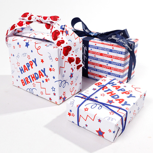 Wholesale High Quality Birthday <b>Tissue</b> Rolls Red and <b>Blue</b> Packaging Wrapping <b>Paper</b> Roll Uperior Craftsmanship - Product Image 6