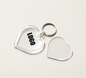 Xinrunjin personalizado en blanco acrílico llaveros Logo texto transferencia térmica impresa portátil personalizable marca activaciones nicho eventos - Product Image 4