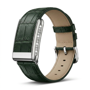 Correa de Cuero de Cocodrilo Genuino de 24 cm Ajustable, Correa de Repuesto para Reloj Inteligente Lista para Enviar con Incrustaciones de Piedras para Whoop 5.0 - Product Image 4