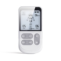 Mini appareil de massage TENS EMS 3-en-1, électrodes à double canal, stimulateur pour soulager les douleurs musculaires