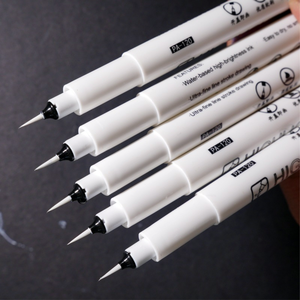 Stylos surligneurs Bview Art blancs de haute qualité, stylo pinceau, design unique, blanc foncé, à base d'eau, pour le <span class=keywords><strong>dessin</strong></span> artistique - Product Image 5