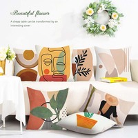 Nouveau nordique géométrique taie d'oreiller impression abstraite en peluche housse de coussin 45*45cm maison voiture décor canapé taie d'oreiller