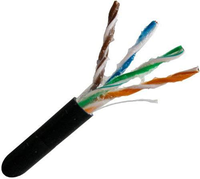Kabel Luar Ruangan UTP CAT5E RJ45 Solid 8-Konduktor Tembaga untuk Penanaman Langsung (Berisi Gel)