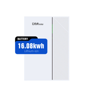 Baterai LiFePO4 Roda DAH 51.2V 100Ah 16kWh Tegangan Rendah, Baterai Lithium Kompatibel dengan Inverter Hybrid Deye untuk ESS Hunian