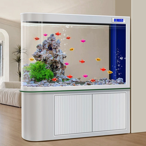 Acuario Grande en Forma <span class=keywords><strong>de</strong></span> U <span class=keywords><strong>de</strong></span> 300 Galones, Acuario Personalizado para Sala <span class=keywords><strong>de</strong></span> Estar - Product Image 1