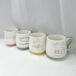 Chinese Manufacturer <b>Ceramic</b> Logo Engraved <b>Ceramic</b> <b>Mug</b> Customized Gift Engraved Water Cup - Product Image 3