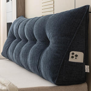 त्रिकोणीय हेडबोर्ड कुशन नरम पंड डबल बैकरेस्ट बेड लंबर सपोर्ट पैड टाटाटामी-शैली के बैकरेस्ट कुशन - Product Image 4