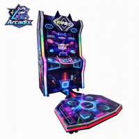 Machine de jeu d'arcade à rythme de danse à monnayeur avec cadre métallique et pédale LED, garantie 1 an pour les centres de jeux