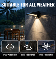 Lampe murale solaire LED au design moderne, IP65, multifonctionnelle, lumière de jardin, étanche, avec 30 LED SMD