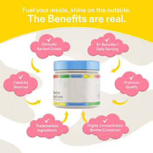 Poudre de colostrum bovin Jianyuan, améliore la densité osseuse, pot de 108 g, supplément protéiné de haute qualité, oligo-éléments, renforce l'immunité - Product Image 4