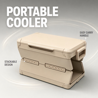 Glacière rigide pliable de 35 litres, rétention de la glace pendant 48 heures, se plie en 1/3 de sa taille, glacière portable pour le camping en plein air