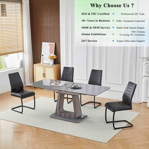 Table à manger de luxe légère <span class=keywords><strong>OKAY</strong></span> Furniture, robuste avec base en U, pour projets hôteliers - Product Image 1