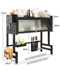 Égouttoir à vaisselle multifonction à double niveau en acier au carbone pour cuisine, support <span class=keywords><strong>de</strong></span> séchage, rangement <span class=keywords><strong>de</strong></span> comptoir, égouttoir <span class=keywords><strong>de</strong></span> présentation - Product Image 3