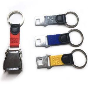 Schlüsselanhänger mit Flugzeug-Sicherheitsgurtschloss aus Zinklegierung, Gurtband-Schlüsselanhänger als Geschenk - Product Image 3
