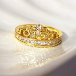 Bague en argent 925 FOXI, fabricant de bagues couronne de princesse et de reine, bague de promesse en CZ, bijoux pour remise de diplôme, commémorations et anniversaires, argent 925 - Product Image 6
