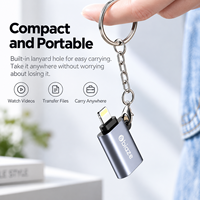 Adaptateur OTG Biaze iPhone L vers USB, convertisseur mâle iPhone L vers femelle USB pour clavier, souris, clé USB d'iPhone/iPad avec porte-clés