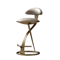 Tabouret de bar de luxe pour îlot de cuisine, en acier inoxydable