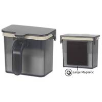 Contenedor Magnético de Plástico de 400 ml para Sal, Pimienta y Azúcar, con Asa, Ahorra Espacio, para Cocina y Refrigerador