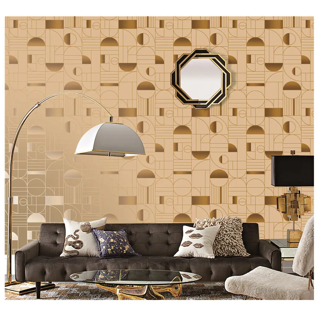 Dekorasi Rumah dekorasi dinding 3d busa stiker Wallpaper gulungan disesuaikan 3d wallpaper desain pvc Modern jenis wallpaper