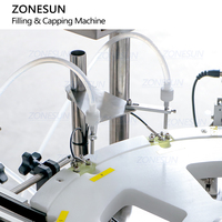 Machine de remplissage et de bouchage automatique ZONESUN pour flacons roll-on en verre de petite taille, pour déodorants, parfums et liquides cosmétiques.