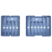 Organisateur d'ustensiles extensible réglable de stockage pour cuillères fourchettes couteaux cuillères fourchettes porte-couteaux diviseurs de stockage