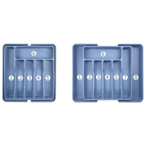 Organizador de utensilios extensible ajustable, almacenamiento para Cucharas, tenedores, cuchillos, Cucharas, tenedores, soporte para cuchillos, divisores de almacenamiento - Product Image 2