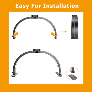 Có thể điều chỉnh độ sáng <span class=keywords><strong>LED</strong></span> xách tay ABS bàn <span class=keywords><strong>Clip</strong></span> nửa mặt trăng vẻ đẹp Đèn móng tay cho Lash Nail Lash bảng ánh sáng - Product Image 4