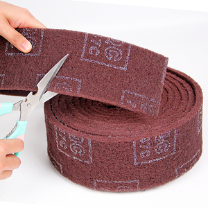 Màu Nâu Nylon Emery Sponge cọ rửa Pad món ăn Scrubber tái sử dụng hộ gia đình chà miếng kim loại mài đánh bóng ma sát cao - Product Image 5