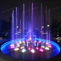 Fontaine musicale dansante pour bassin extérieur avec spectacle de lumière LED colorée pour la décoration paysagère commerciale