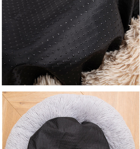 Yatak üreticisi kabarık rahat yuvarlak peluş yeni stil Faux kürk sevimli prenses akıllı sakinleştirici kanepe kedi lüks köpek yatakları Pet yatak - Product Image 3